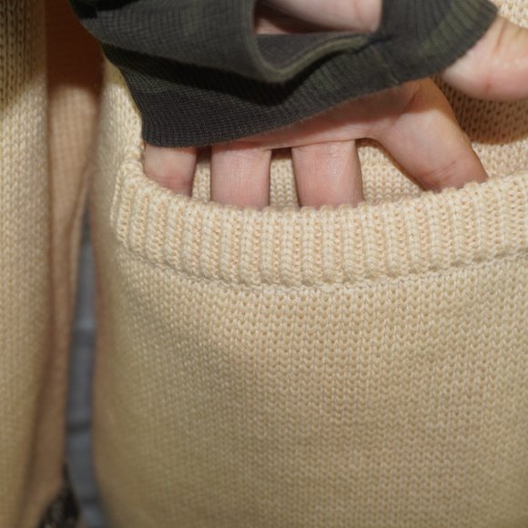 Vintage 80s Wool Knit Sweater Coat - Picture 3 of 10